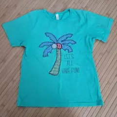 サニーランドスケープヤシの木柄Tシャツ140