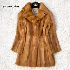 極美品✨yamaoka コリンスキー リアルファーコート 女優襟 Aライン M