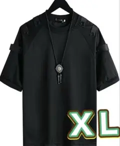 [KOTRBOY] ✨メンズ 七分袖 ビッグシルエット！ブラックTシャツ☘