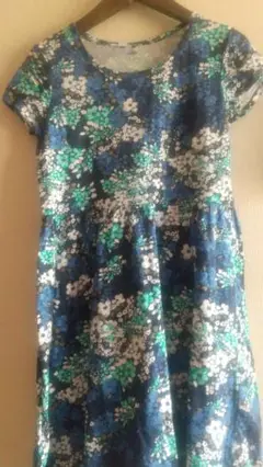 OLD NAVY 花柄 半袖ワンピース XXL*160 綿100