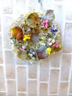 布花野すみれ の布リース
