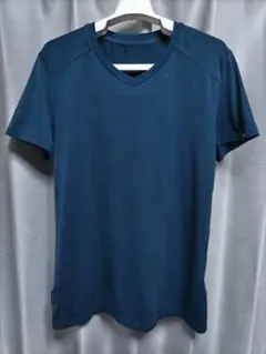 マムート　ウールブレンド　Tシャツ　ターコイズブルー
