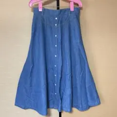 デニムスカートAライン フレア レトロ