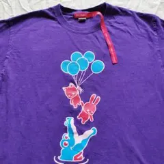 CUNE キューン うさぎ ワニ 風船 プリント 長袖Tシャツ ロンT