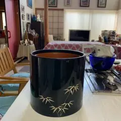 蒔絵　桐火鉢　手炙り　雀・草花文　螺鈿細工　内側銅器　外径約３２cm 蒔絵 桐火鉢 手炙り 雀・草花文 螺鈿細工 内側銅器 外径約32cm