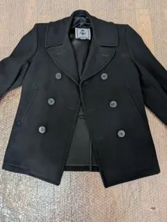 美品　STERLING WEAR Pコート　ブラック　サイズ44 USA製 ポールスミス ウールステンカラーコート ブラックウォッチ