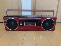 オシャレなテレコ　SANYO レトロラジカセMR-U4SF 赤 サンヨー おしゃれなテレコ MR-U4TⅡ ラジカセ U4 レッド 昭和