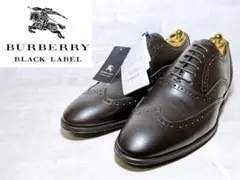 BURBERRY BLACK LABEL レザー ウイングチップ ブーツ 1 BURBERRY BLACK LABEL - 購入者決定 バーバリーブラックレーベル