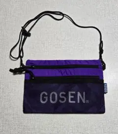 ゴーセン　サコッシュバッグ　GOSEN 　ショルダーバッグ　紫色　パープル