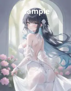 ※A4対応 AIイラスト 美女 L版サイズ 1点物 E21