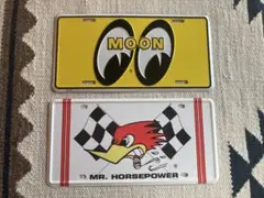 ライセンスプレート2枚　MOON ウッドペッカー