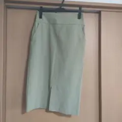【SALL】NOLLE'S ライトグリーン タイトスカート ひざ丈