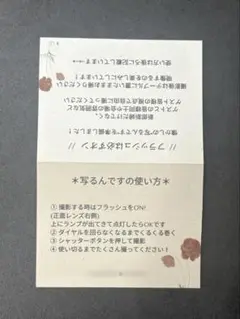 ＊うつるんです使用方法カード＊　結婚式　ウェディング
