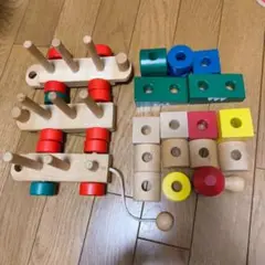 エド・インター　木製積み木　ワニ