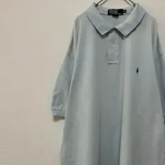 POLO by RALPH LAUREN 鹿の子 ポロシャツ 水色