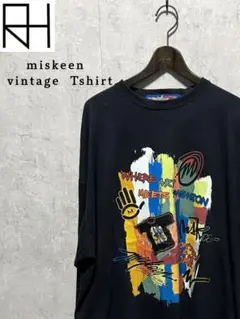 【古着】miskeen フロントデザイン ロングTシャツ