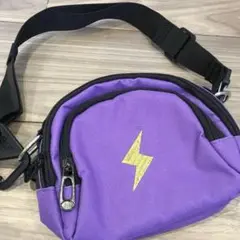 稲妻　パープル　ボディバッグ　ショルダーバッグ