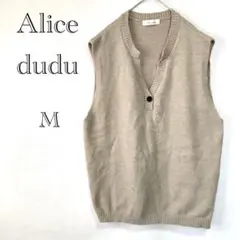 Alice dudu ニットベスト 【M】Vネック メンズ ゆったり 秋冬