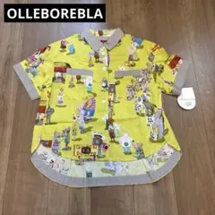 【新品タグ付き】OLLEBOREBLA アルベロベロ　シャツ　ブタさん　イエロー