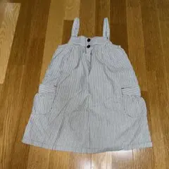 120㎝/F.O.KIDS エフオーキッズ/ストライプジャンバースカート