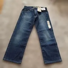 ユニクロ　ダークブルー ストレートデニム パンツ 33サイズ　未使用タグ付き