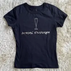 【美品】アルマーニエクスチェンジ　ブラック　Tシャツ　レディース　XSサイズ