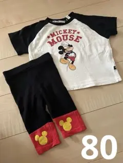 ベビー服　ミッキー　半袖　レギンス　セット　フタフタ