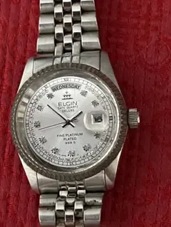 ELGIN FINE platinum 999.5 メンズ腕時計 ELGIN - 【W152-7】動作品 エルジン FINE PLATINUM 999.5 腕時計