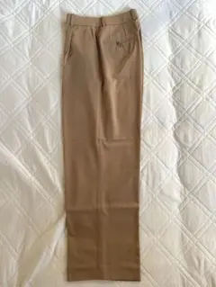 ユニクロ　タックワイドパンツ　ベージュ　M 丈標準
