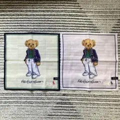 【未使用品】 ポロラルフローレン ポロベア ビッグプリント ハンカチ 2枚セット