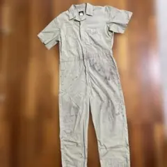 Dickies ベージュ オーバーオール Lサイズ
