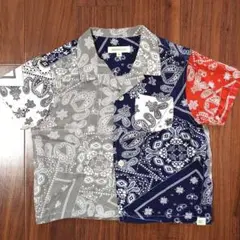 BEAMS mini バンダナ柄 半袖シャツ