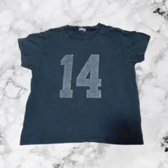 半袖Tシャツ　綿 コットン100%　ダークグレー プリントデザイン　ユニセックス
