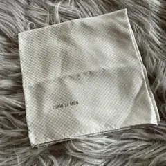 COMME CA MEN ホワイト 絹　ポケットチーフ