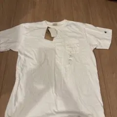 ホワイト Tシャツ Lサイズ 刺繍ロゴ　チャンピオン