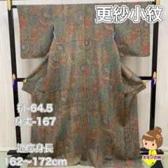 更紗小紋 正絹 袷 着物
