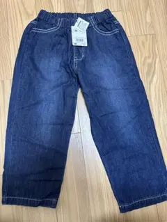 ミキハウス　8分丈パンツ 140cm インディゴブルー