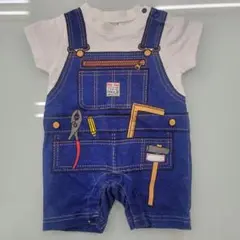 西松屋 作業着風ベビーオーバーオール 70cm