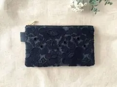 ミナペルホネン　スマイルフラワー　ポーチ　ペンケース　通帳ケース