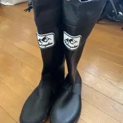 ブラック 長靴 防水　コンパクト