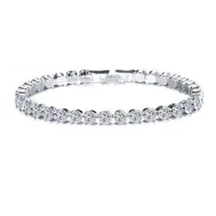 残り1点【匿名配送✨新品】テニスブレスレット　ジルコニア　シルバー　ブレスレット