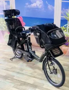 4253 電動自転車ヤマハ子供乗せ 20インチ 超高性能バッテリー グリーン