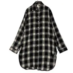 ジュノア　ネルシャツ ロングチュニック　黒　M