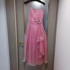 ピンク フラワー装飾 ドレス