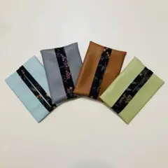 フェイクレザー ポケットティッシュケース 4個セット ハンドメイド