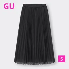 【GU】プリーツロングスカート　レディース　ブラック　S