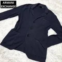アルマーニエクスチェンジ　ワッフルニットジャケット　メンズ　M ネイビー