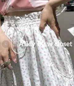【Alley】ビッグポケットナイロンスカート　花柄