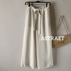 アストラット＊上質ストレッチジョーゼット ウエストゴムワイドパンツ 3.5万