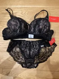 最終値下げ！ブラショーツセット！レース！ブラックＢ75